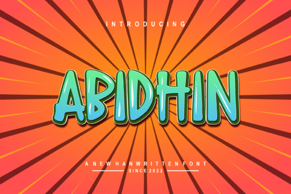 Abidhin: A Modern Display Font with Quiet Confidence