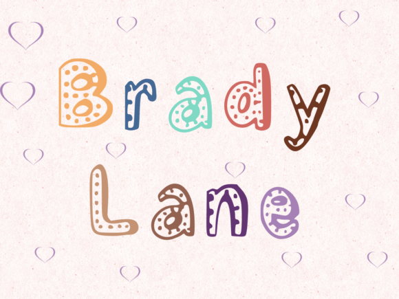Brady Lane: A Cute and Playful Handwritten Display Font for Small Business Branding