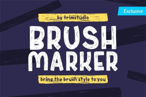 Brush Marker: A Modern Brush Display Font for Digital Design