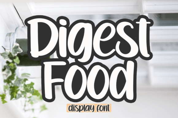 Digest Food: A Beautiful Display Font for Small Business Branding