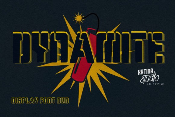 Dynamite Font: Retro Comic-Style Display Fonts for Handmade Creators