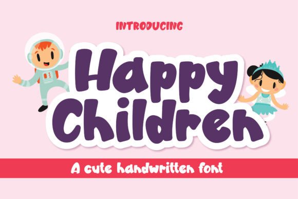 Happy Children Handwritten Display Font for Makers