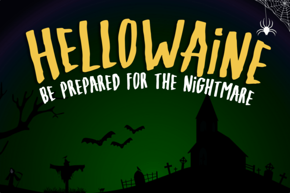 Hellowaine: A Spooky Handwritten Display Font