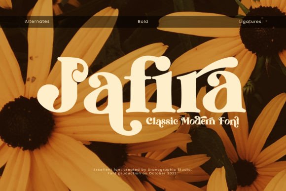 Jafira: A Stylish Display Font for Editorial Elegance