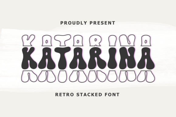 Katarina Retro Stacked Font for Handmade Branding