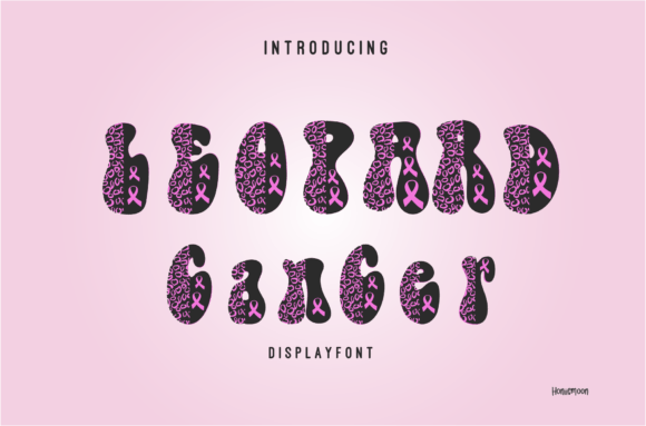 Leopard Cancer Display Font for Cancer Awareness Projects