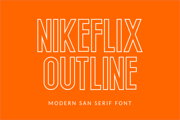 Nikeflix Outline Display Font for Crafters & Sellers