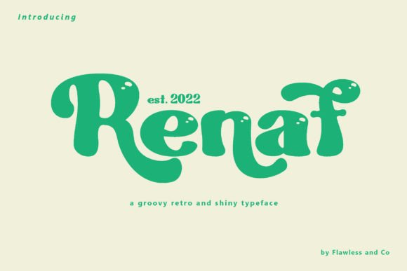 Renaf: A Fun Retro Display Font for Groovy Editorial Design
