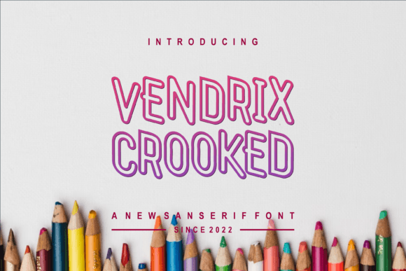 Vendrix Crooked Display Font for Bold Handmade Branding