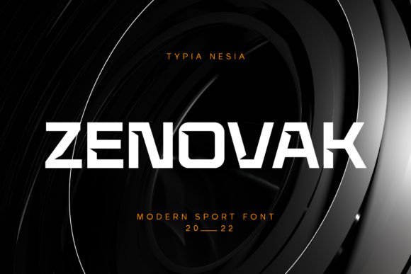 Zenovak: A Techno-Futuristic Display Font for Bold Brand Identity